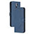 Leather Case Stands Flip Cover Holder H02X for Xiaomi Poco M2 Blue