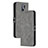 Leather Case Stands Flip Cover Holder H02X for Xiaomi Poco M2 Gray