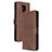 Leather Case Stands Flip Cover Holder H02X for Xiaomi Poco M2 Pro Brown