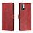 Leather Case Stands Flip Cover Holder H02X for Xiaomi POCO M3 Pro 5G Red