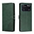 Leather Case Stands Flip Cover Holder H02X for Xiaomi Poco M4 Pro 4G Green