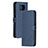 Leather Case Stands Flip Cover Holder H02X for Xiaomi Poco X3 NFC Blue