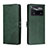 Leather Case Stands Flip Cover Holder H02X for Xiaomi Poco X4 Pro 5G Green