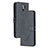 Leather Case Stands Flip Cover Holder H02X for Xiaomi Redmi 9 Black