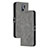 Leather Case Stands Flip Cover Holder H02X for Xiaomi Redmi 9 Gray