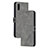 Leather Case Stands Flip Cover Holder H02X for Xiaomi Redmi 9A Gray
