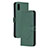 Leather Case Stands Flip Cover Holder H02X for Xiaomi Redmi 9A Green