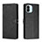 Leather Case Stands Flip Cover Holder H02X for Xiaomi Redmi A2 Plus Black