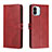 Leather Case Stands Flip Cover Holder H02X for Xiaomi Redmi A2 Plus Red
