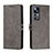 Leather Case Stands Flip Cover Holder H02X for Xiaomi Redmi K50 Ultra 5G Gray