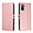 Leather Case Stands Flip Cover Holder H02X for Xiaomi Redmi Note 10 4G