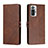 Leather Case Stands Flip Cover Holder H02X for Xiaomi Redmi Note 10 Pro 4G