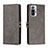 Leather Case Stands Flip Cover Holder H02X for Xiaomi Redmi Note 10 Pro Max Gray