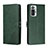 Leather Case Stands Flip Cover Holder H02X for Xiaomi Redmi Note 10 Pro Max Green