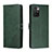Leather Case Stands Flip Cover Holder H02X for Xiaomi Redmi Note 11 4G (2022) Green
