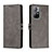 Leather Case Stands Flip Cover Holder H02X for Xiaomi Redmi Note 11 5G Gray