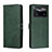 Leather Case Stands Flip Cover Holder H02X for Xiaomi Redmi Note 11E Pro 5G Green