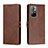 Leather Case Stands Flip Cover Holder H02X for Xiaomi Redmi Note 11S 5G