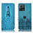 Leather Case Stands Flip Cover Holder H03P for Motorola Moto Edge S30 Pro 5G Sky Blue