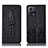 Leather Case Stands Flip Cover Holder H03P for Motorola Moto S30 Pro 5G Black
