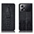 Leather Case Stands Flip Cover Holder H03P for Oppo K10 Pro 5G Black