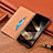 Leather Case Stands Flip Cover Holder H03P for Samsung Galaxy S24 Ultra 5G