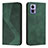 Leather Case Stands Flip Cover Holder H03X for Motorola Moto Edge 30 Lite 5G Green