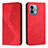 Leather Case Stands Flip Cover Holder H03X for Motorola Moto G 5G (2023) Red