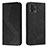 Leather Case Stands Flip Cover Holder H03X for Motorola Moto G72 Black