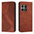 Leather Case Stands Flip Cover Holder H03X for OnePlus 10 Pro 5G Brown