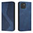 Leather Case Stands Flip Cover Holder H03X for Samsung Galaxy A03 Blue