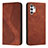 Leather Case Stands Flip Cover Holder H03X for Samsung Galaxy A13 4G Brown
