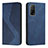 Leather Case Stands Flip Cover Holder H03X for Xiaomi Mi 10T 5G Blue