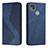 Leather Case Stands Flip Cover Holder H03X for Xiaomi POCO C3 Blue