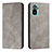 Leather Case Stands Flip Cover Holder H03X for Xiaomi Poco M5S Gray