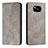 Leather Case Stands Flip Cover Holder H03X for Xiaomi Poco X3 NFC Gray