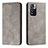 Leather Case Stands Flip Cover Holder H03X for Xiaomi Poco X4 NFC Gray