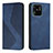 Leather Case Stands Flip Cover Holder H03X for Xiaomi Redmi 10 India Blue