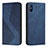 Leather Case Stands Flip Cover Holder H03X for Xiaomi Redmi 9A Blue