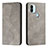 Leather Case Stands Flip Cover Holder H03X for Xiaomi Redmi A1 Plus Gray