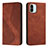 Leather Case Stands Flip Cover Holder H03X for Xiaomi Redmi A2 Plus Brown