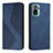 Leather Case Stands Flip Cover Holder H03X for Xiaomi Redmi Note 10 4G Blue