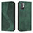 Leather Case Stands Flip Cover Holder H03X for Xiaomi Redmi Note 10 5G Green