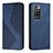 Leather Case Stands Flip Cover Holder H03X for Xiaomi Redmi Note 11 4G (2021) Blue