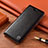 Leather Case Stands Flip Cover Holder H04P for Apple iPhone SE3 (2022) Black