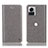 Leather Case Stands Flip Cover Holder H04P for Motorola Moto Edge 30 Ultra 5G Gray