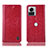 Leather Case Stands Flip Cover Holder H04P for Motorola Moto Edge 30 Ultra 5G Red