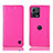 Leather Case Stands Flip Cover Holder H04P for Motorola Moto Edge S30 Pro 5G Hot Pink