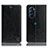 Leather Case Stands Flip Cover Holder H04P for Motorola Moto Edge X30 5G Black