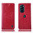 Leather Case Stands Flip Cover Holder H04P for Motorola Moto Edge X30 5G Red